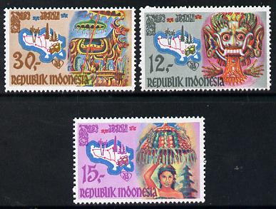 Indonesia 1969 Tourism in Bali set of 3 unmounted mint, SG 1234-36*