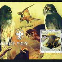 Eritrea 2002 Dinosaurs #04 perf sheetlet containing set of 3 values each with Rotary Logo unmounted mint