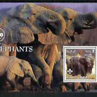 Eritrea 2002 Birds of Prey #2 perf sheetlet containing set of 3 values each with Scouts Logo unmounted mint