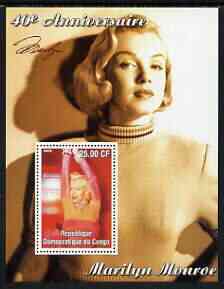 Congo 2002 40th Death Anniversary of Marilyn Monroe #06 perf m/sheet unmounted mint