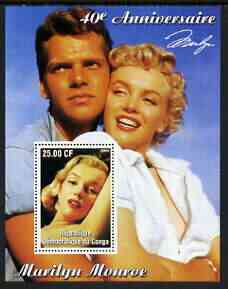 Congo 2002 40th Death Anniversary of Marilyn Monroe #07 perf m/sheet unmounted mint