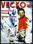 Congo 2003 History of the Cinema - Marilyn Monroe #1 perf m/sheet (Me Naiset Magazine) unmounted mint