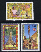 Liberia 1986 Pictorial set of 3, SG 1703-05 unmounted mint