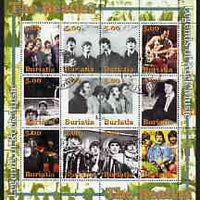 Komi Republic 2004 The Beatles perf sheetlet containing set of 12 values fine cto used
