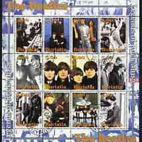 Buriatia Republic 2004 The Beatles #1 perf sheetlet containing set of 12 values fine cto used