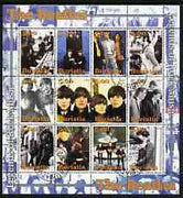 Buriatia Republic 2004 The Beatles #1 perf sheetlet containing set of 12 values fine cto used