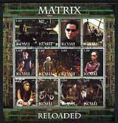Komi Republic 2004 Matrix Reloaded #1 perf sheetlet containing set of 12 values fine cto used