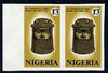 Nigeria 1971 Antiquities of Nigeria 1s9d Life Bronze imperf pair unmounted mint SG 262var