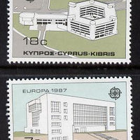Cyprus 1987 Europa (Modern Architecture) set of 2 unmounted mint, SG 704-05*