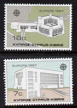 Cyprus 1987 Europa (Modern Architecture) set of 2 unmounted mint, SG 704-05*