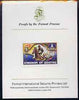 Lesotho 1984 Los Angeles Olympic Games 10s (Torch Bearer) imperf proof mounted on Format International proof card