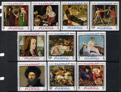 Fujeira 1968 Paintings perf set of 10 unmounted mint (Mi 224-33A)