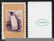 Tonga 1897 Red-Shining Parrot 2s6d,'Maryland' perf 'unused' forgery, as SG 52 - the word Forgery is either handstamped or printed on the back and comes on a presentation card with descriptive notes