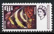 Fiji 1968 Psilogramma jordana Moth 4d (with Value omitted),'Maryland' perf 'unused' forgery, as SG 375 - the word Forgery is either handstamped or printed on the back and comes on a presentation card with descriptive notes