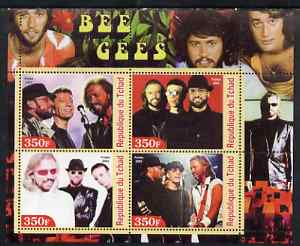 Chad 2003 Legendary Pop Groups - Queen perf sheetlet containing 4 values unmounted mint