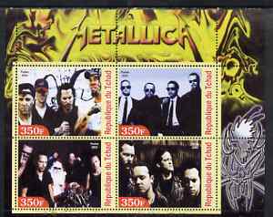 Chad 2003 Legendary Pop Groups - Kiss perf sheetlet containing 4 values unmounted mint