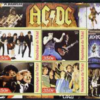 Chad 2003 Legendary Pop Groups - Metallica perf sheetlet containing 4 values unmounted mint