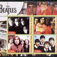 Chad 2003 Legendary Pop Groups - AC/DC perf sheetlet containing 4 values unmounted mint