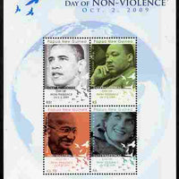 Liberia 2009 Barack Obama Wins Nobel Peace Prize perf sheetlet containing 4 values unmounted mint