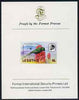 Lesotho 1982 Red Billed Teal 10s imperf proof mounted on Format International proof card (as SG 506)
