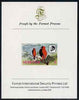 Lesotho 1982 Hoopoe 75s imperf proof mounted on Format International proof card (as SG 510)