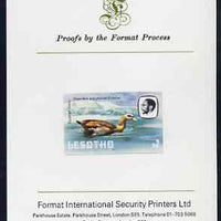 Lesotho 1982 Red Bishop M1 imperf proof mounted on Format International proof card (as SG 511)