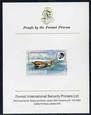 Lesotho 1982 Red Bishop M1 imperf proof mounted on Format International proof card (as SG 511)