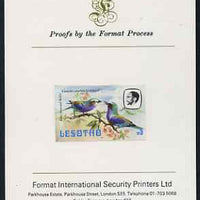 Lesotho 1982 Egyptian Goose M2 imperf proof mounted on Format International proof card (as SG 512)