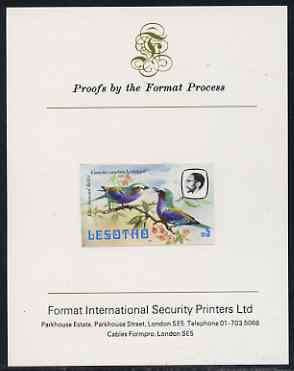 Lesotho 1982 Egyptian Goose M2 imperf proof mounted on Format International proof card (as SG 512)