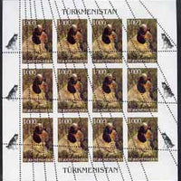 Turkmenistan 1997 Cocker Spaniel horiz pair with horiz & vert perfs applied obliquely, unmounted mint (sheetlets of 12 available, price x 5)