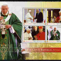 Dominica 2010 Fifth Death Anniversary of Pope John Paul II perf sheetlet containing 4 values unmounted mint