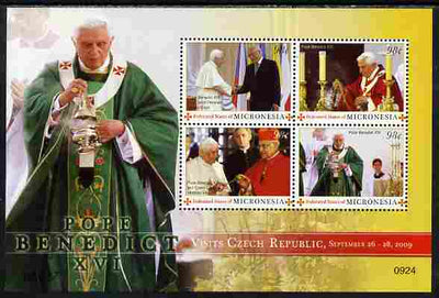 Dominica 2010 Fifth Death Anniversary of Pope John Paul II perf sheetlet containing 4 values unmounted mint