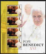 Micronesia 2009 Pope Benedict visits Czech Republic perf sheetlet containing 4 values unmounted mint