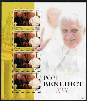 Micronesia 2009 Pope Benedict visits Czech Republic perf sheetlet containing 4 values unmounted mint