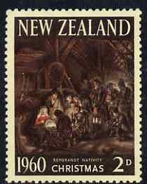 New Zealand 1962 Christmas 2.5d (Madonna in Prayer by Sassoferrato) unmounted mint, SG 814*