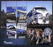Gambia 2003 Aircraft perf sheetlet containing 4 values with Rotary logo, unmounted mint