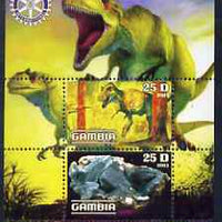 Gambia 2003 Polar Birds perf sheetlet containing 3 values with Rotary logo, unmounted mint