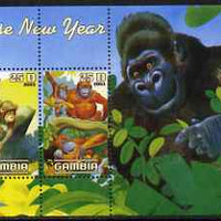 Gambia 2003 Looney Tunes - 75th Birthday of Mickey Mouse perf sheetlet containing 2 values, unmounted mint