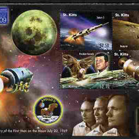 Nevis 2009 40th Anniversary of Moon Landing perf sheetlet containing 4 values unmounted mint