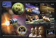 Nevis 2009 40th Anniversary of Moon Landing perf sheetlet containing 4 values unmounted mint