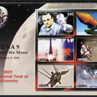 St Kitts 2009 40th Anniversary of Moon Landing perf sheetlet containing 4 values unmounted mint