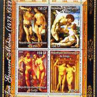 Congo 2004 Nude Paintings by Peter Paul Rubens perf sheetlet containing 4 values, unmounted mint