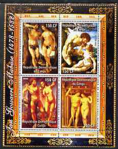 Congo 2004 Nude Paintings by Peter Paul Rubens perf sheetlet containing 4 values, unmounted mint