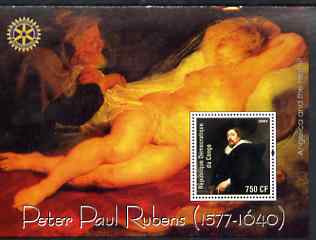Congo 2004 Paintings by Paul Gauguin perf souvenir sheet with Rotary Logo, unmounted mint