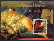 Congo 2004 Paintings by Egon Schiele perf souvenir sheet with Rotary Logo, unmounted mint