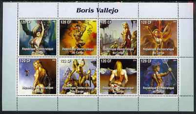 Congo 2004 Beyonce Knowles perf sheetlet containing 8 values, unmounted mint
