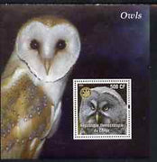 Congo 2004 Owls #1 perf souvenir sheet with Rotary Logo, unmounted mint