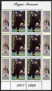 Angola 1999 Golf - Payne Stewart perf sheetlet containing 6 values unmounted mint. Note this item is privately produced and is offered purely on its thematic appeal