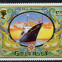 Guernsey 1998-2005 Maritime Heritage £5 Royal Yacht Britannia unmounted mint, SG 803*