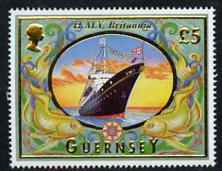 Guernsey 1998-2005 Maritime Heritage £5 Royal Yacht Britannia unmounted mint, SG 803*